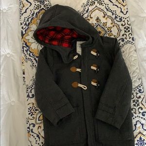 Carter’s Grey Toggle Hooded Peacoat. L/7